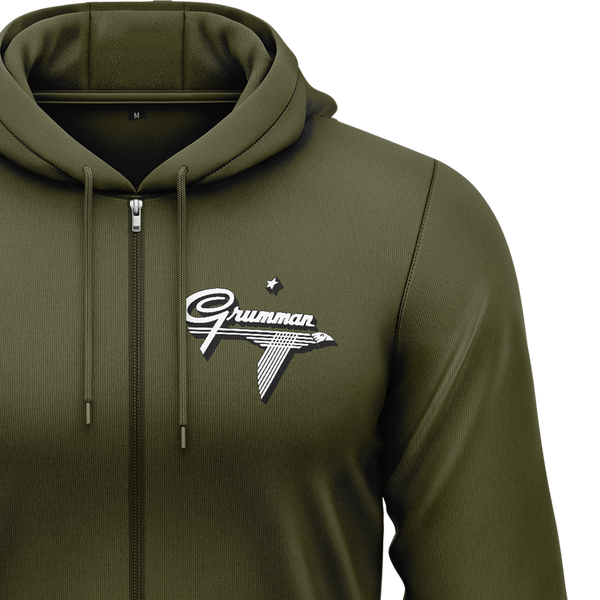 Grumman Logo Zip-Hoodie Zip Hoodie RC-WEAR