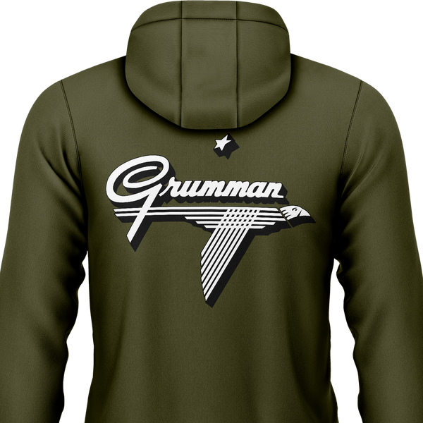 Grumman Logo Zip-Hoodie Zip Hoodie RC-WEAR