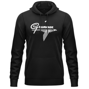 Grumman Logo Hoodie (C) Hoodie RC-WEAR Black-White XS