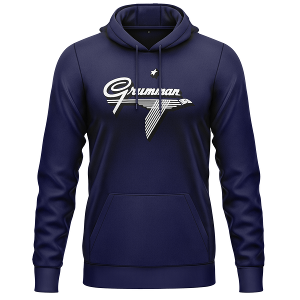 Grumman Logo Hoodie (C) Hoodie RC-WEAR Navy-White XS