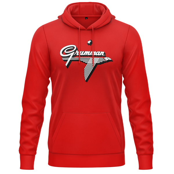 Grumman Logo Hoodie (C) Hoodie RC-WEAR Red-White XS