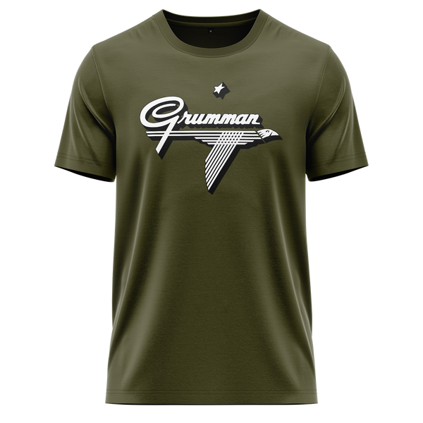 Grumman Logo Shirt (C) Shirt RC-WEAR Army-White XS