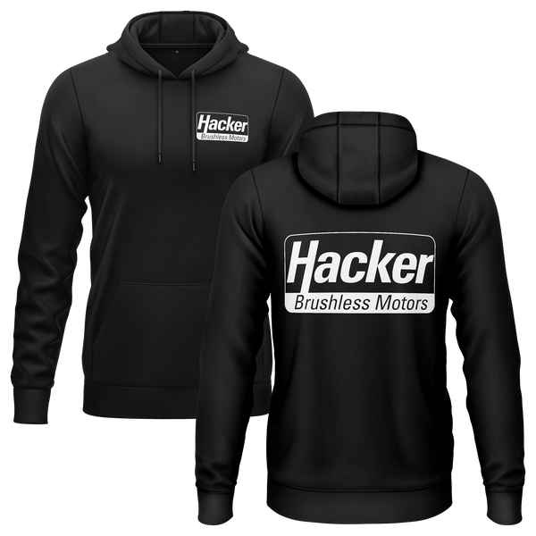 Hacker Motor Hoodie (B) Hoodie RC-WEAR Black-White XS