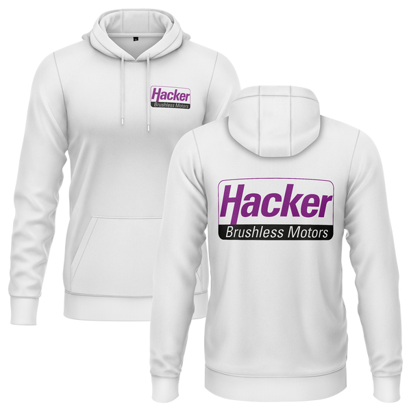 Hacker Motor Hoodie (B) Hoodie RC-WEAR White-Black XS