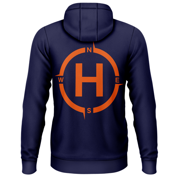Helipad hoodie for drone pilots – Navy, back