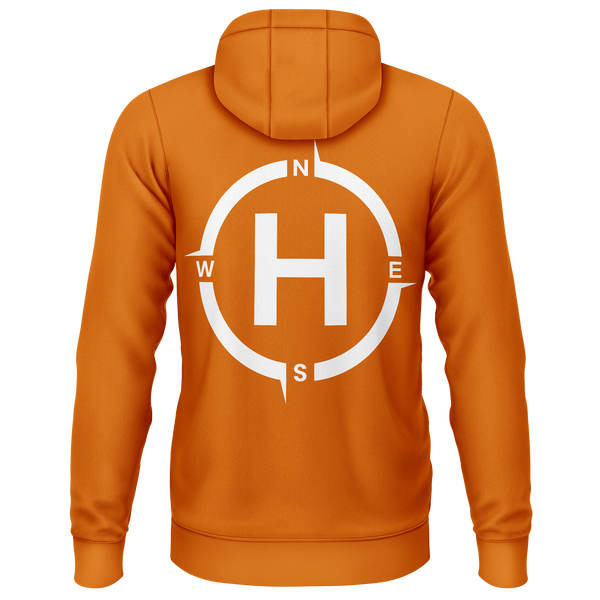 Helipad hoodie for multicopter fans – Orange, back