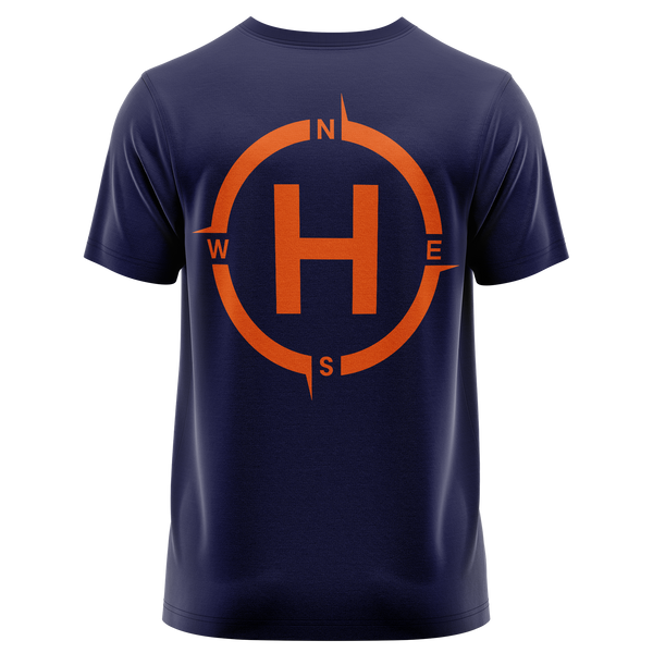 Helipad Shirt für Drohnenpiloten – Navy, Rückseite