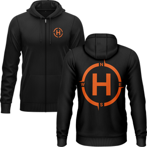 Helipad Zip-Hoodie für RC-Helipiloten – Schwarz
