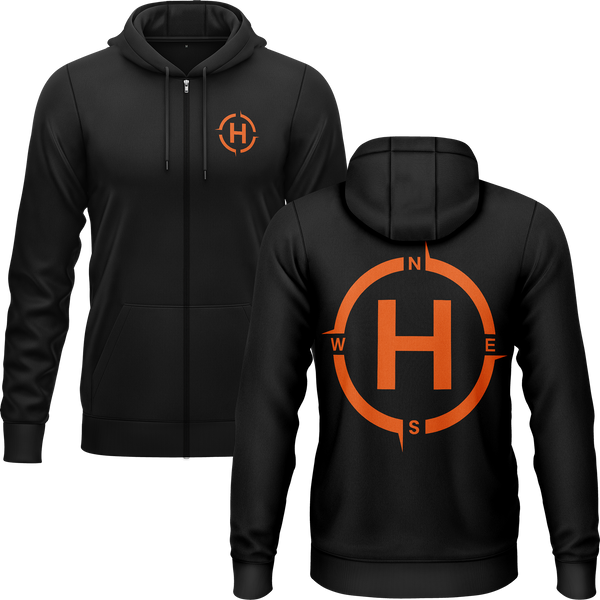 Helipad Zip-Hoodie für RC-Helipiloten – Schwarz