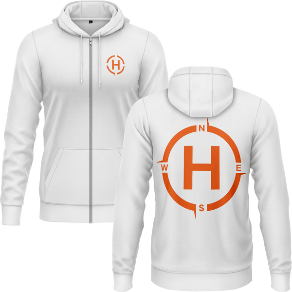 Helipad Zip-Hoodie für Multicopter-Fans – Weiß