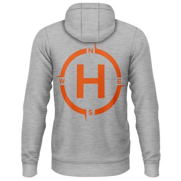 Helipad Zip-Hoodie für FPV-Piloten – Grau, Rückseite