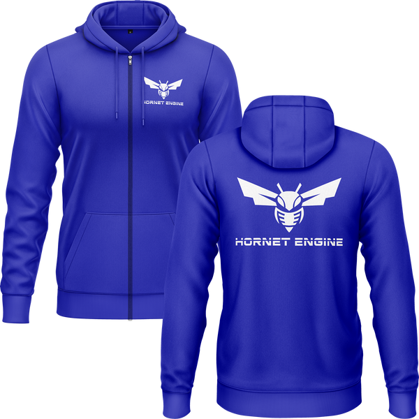 Hornet Engine Zip-Hoodie (B) Zip Hoodie RC-WEAR Blue-White S