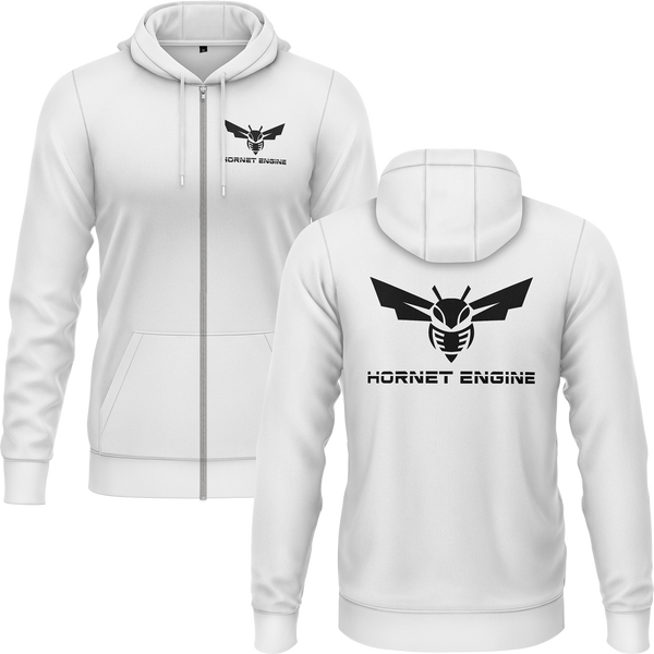Hornet Engine Zip-Hoodie (B) Zip Hoodie RC-WEAR White-Black S