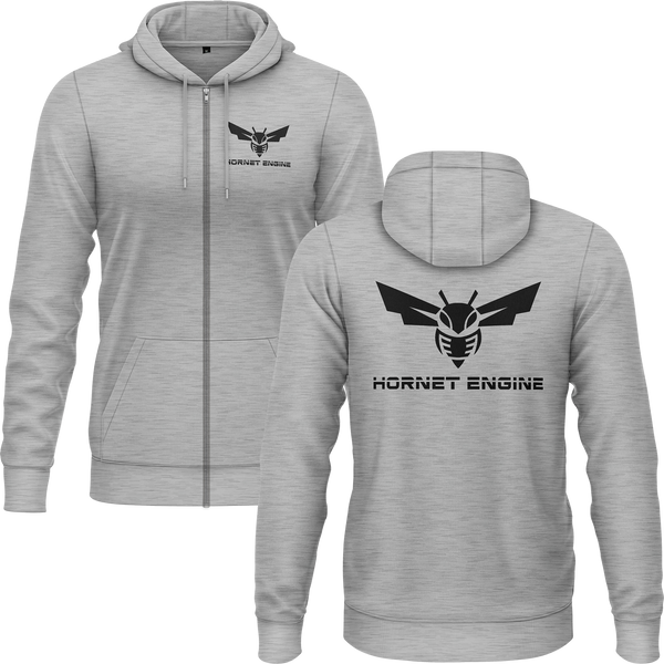 Hornet Engine Zip-Hoodie (B) Zip Hoodie RC-WEAR Grey-Black S