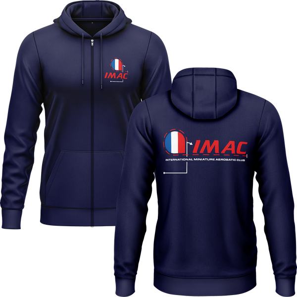IMAC France Zip-Hoodie Zip Hoodie RC-WEAR Navy-Red S