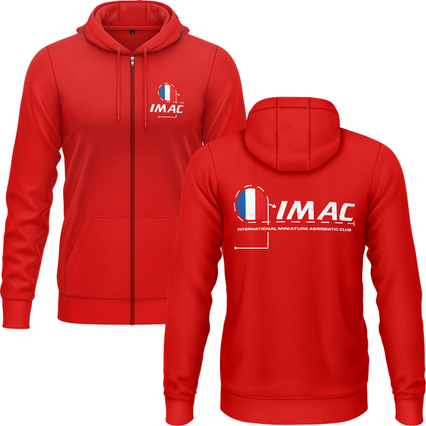 IMAC France Zip-Hoodie Zip Hoodie RC-WEAR Red-White S