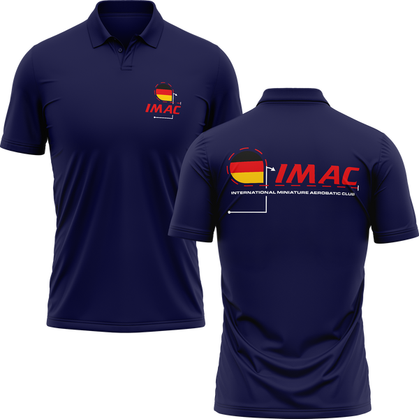 IMAC Germany polo shirt for aerobatic pilots – Navy