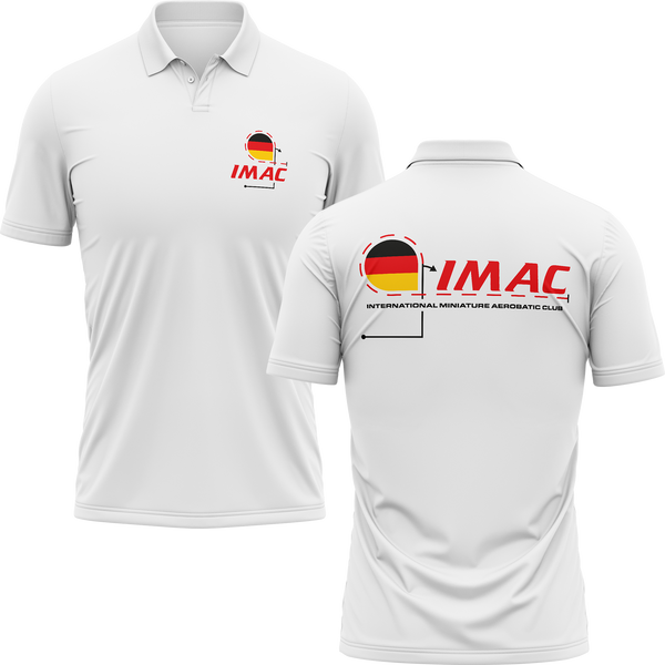 IMAC Germany polo shirt for aerobatic pilots – White