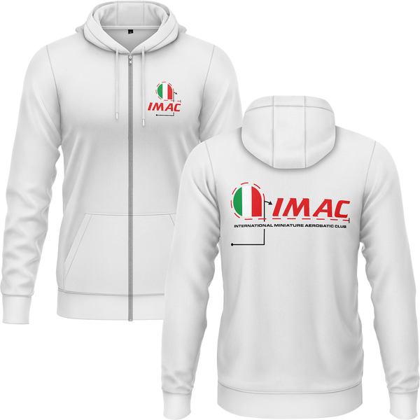 IMAC Italia Zip-Hoodie Zip Hoodie RC-WEAR White-Red S