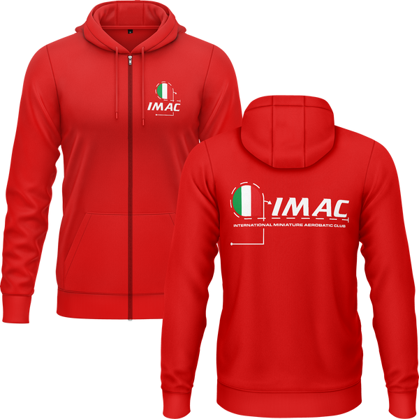 IMAC Italia Zip-Hoodie Zip Hoodie RC-WEAR Red-White S