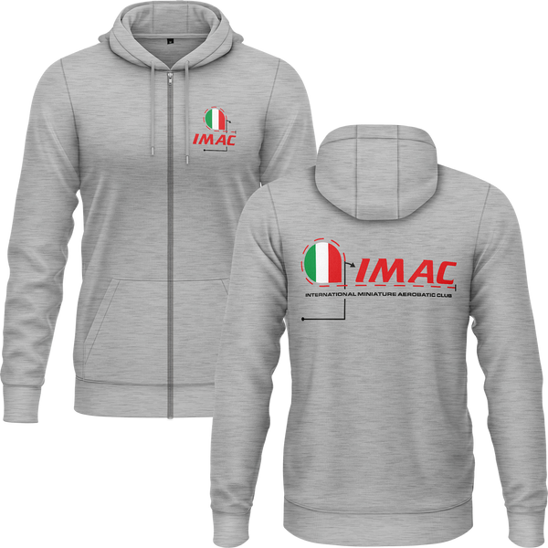 IMAC Italia Zip-Hoodie Zip Hoodie RC-WEAR Grey-Red S