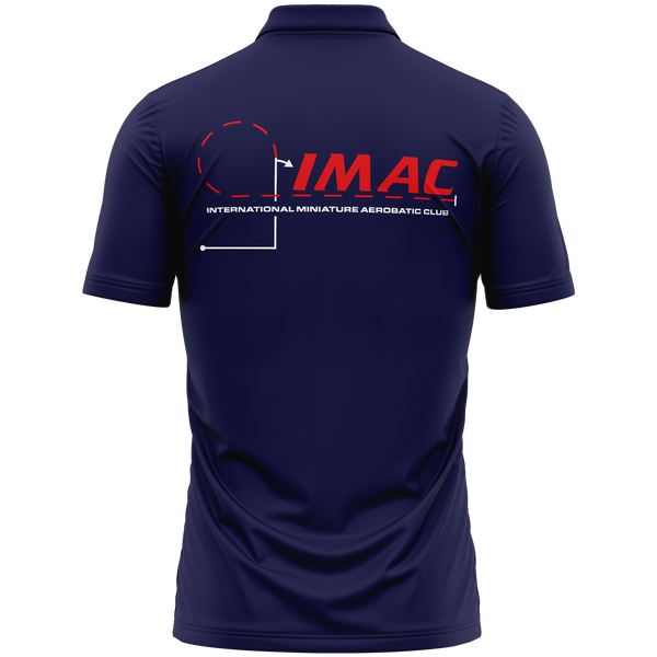 IMAC Aerobatic Club polo shirt for aerobatics fans – Navy, back