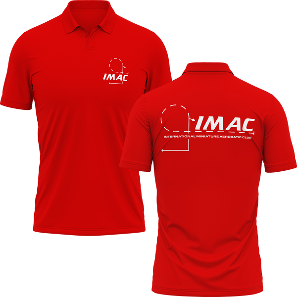 IMAC Aerobatic Club polo shirt for aerobatics fans – Red