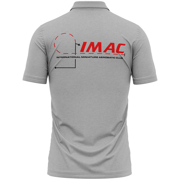 IMAC Aerobatic Club polo shirt for aerobatics fans – Grey, back