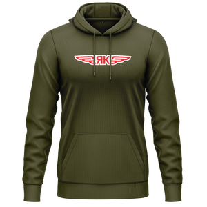 Jakowlew Logo Hoodie für Flugmodellpiloten – Oliv