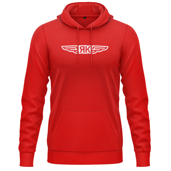 Jakowlew Logo Hoodie für Flugmodellpiloten – Rot