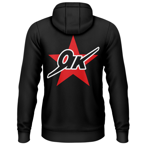 Yak Star Zip-Hoodie für Flugmodellpiloten – Schwarz, Rückseite