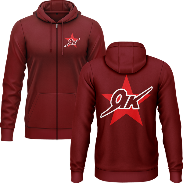 Yak Star Zip-Hoodie für Modellflieger – Bordeaux