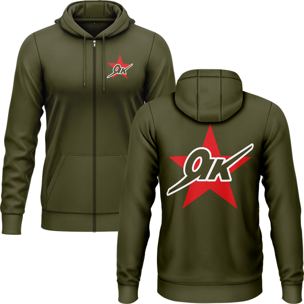 Yak Star Zip-Hoodie für Modellflieger – Oliv