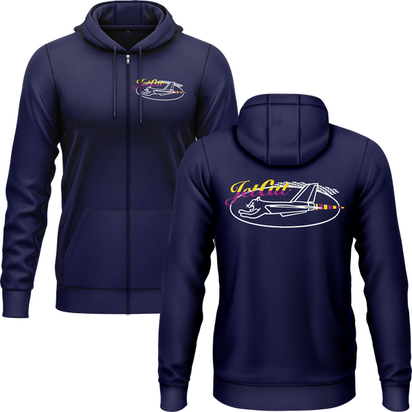 JetCat Logo Zip-Hoodie (B) Zip Hoodie RC-WEAR Navy-White S