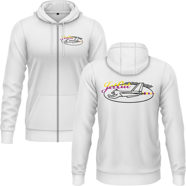 JetCat Logo Zip-Hoodie (B) Zip Hoodie RC-WEAR White-Black S