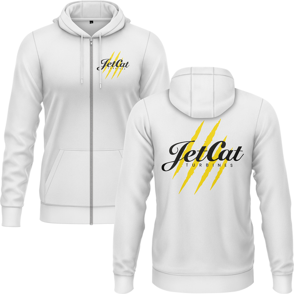 JetCat Scratches Zip-Hoodie (B) Zip Hoodie RC-WEAR White-Black S