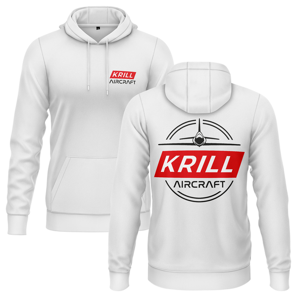 Krill Aircraft Badge Hoodie Hoodie RC-WEAR White-Red XS