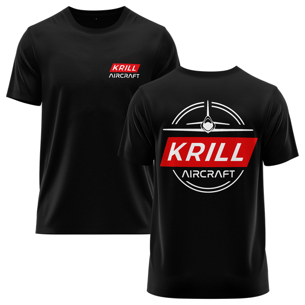 Krill Aircraft Badge Shirt Shirt RC-WEAR Black-Red XS