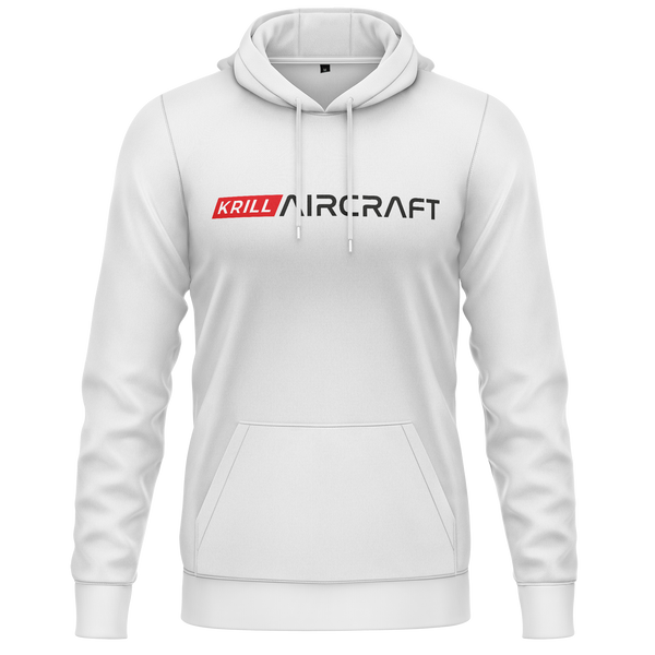 Krill Aircraft Logo Hoodie (C) Hoodie RC-WEAR White-Red XS