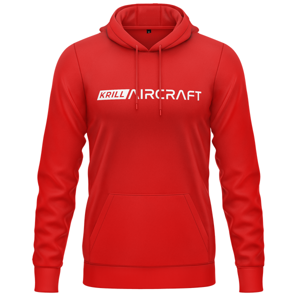 Krill Aircraft Logo Hoodie (C) Hoodie RC-WEAR Red-White XS