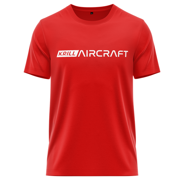 Krill Aircraft Logo Shirt (C) Shirt RC-WEAR Red-White XS