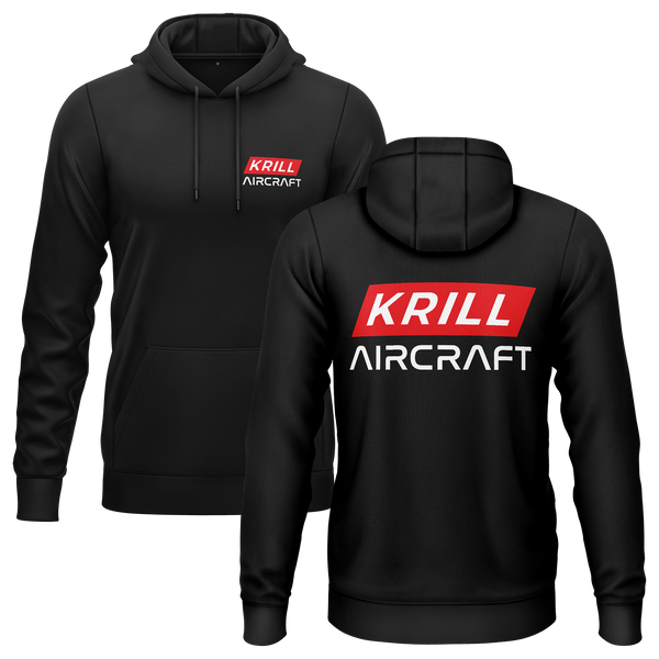 Krill Aircraft Logo Hoodie (B) Hoodie RC-WEAR Black-Red XS