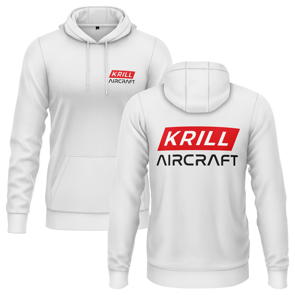 Krill Aircraft Logo Hoodie (B) Hoodie RC-WEAR White-Red XS