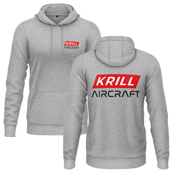 Krill Aircraft Logo Hoodie (B) Hoodie RC-WEAR Grey-Red XS