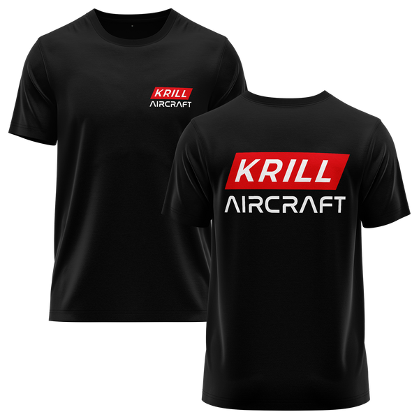 Krill Aircraft Logo Shirt (B) Shirt RC-WEAR Black-Red XS