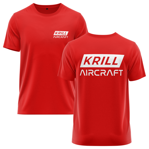 Krill Aircraft Logo Shirt (B) Shirt RC-WEAR Red-White XS