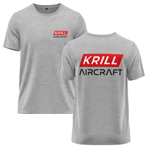 Krill Aircraft Logo Shirt (B) Shirt RC-WEAR Grey-Red XS