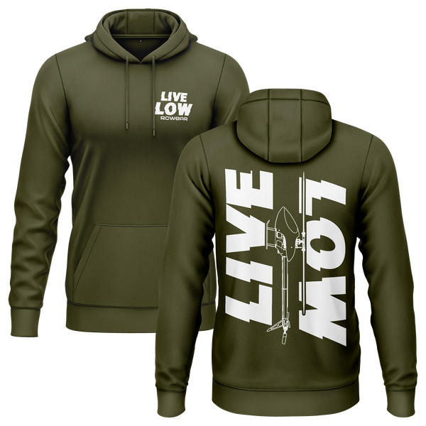 Live Low Hoodie Hoodie RC-WEAR Army-White XS