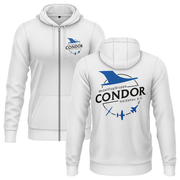 MFG Condor Heidenau Zip-Hoodie Zip Hoodie RC-WEAR White-Black S