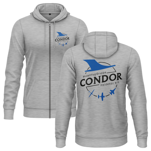MFG Condor Heidenau Zip-Hoodie Zip Hoodie RC-WEAR Grey-Black S